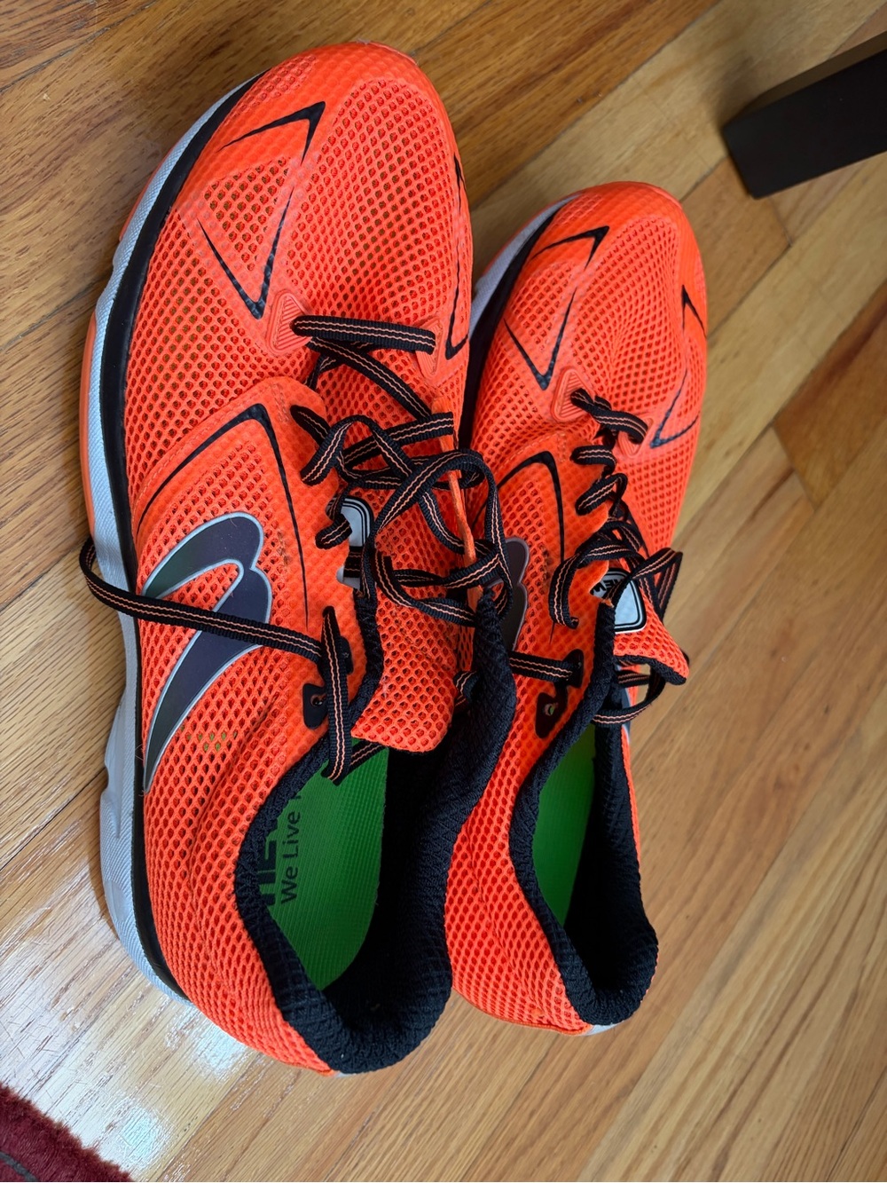 Newton Men's Neon Orange & Black Athletic Running Shoes